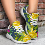 Aloha Hawaiian Flowers Pattern Print Sport Shoes GearFrost