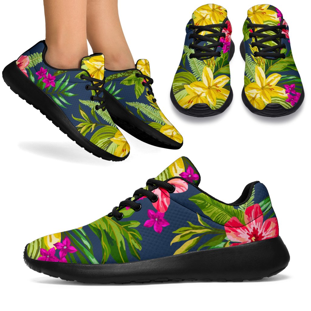 Aloha Hawaiian Flowers Pattern Print Sport Shoes GearFrost