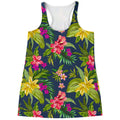 Aloha Hawaiian Flowers Pattern Print Women's Racerback Tank Top