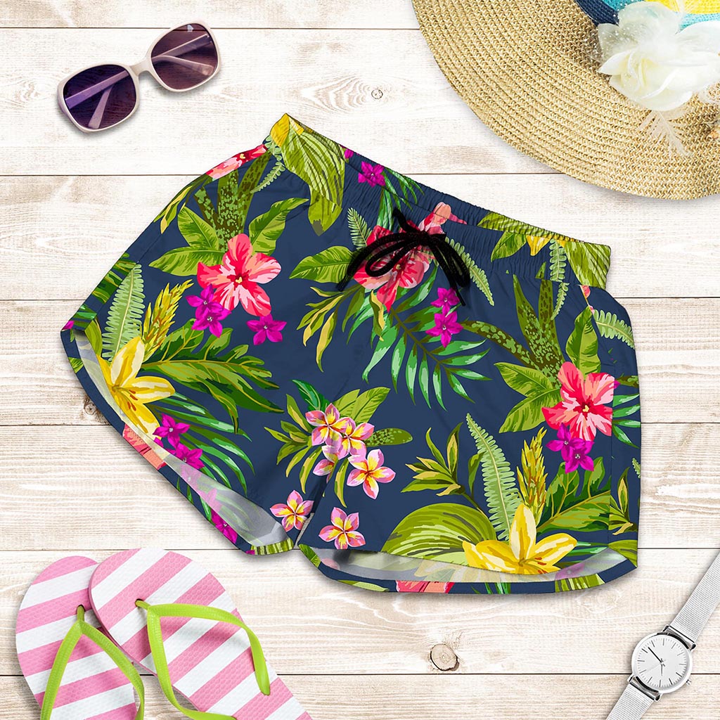 Aloha Hawaiian Flowers Pattern Print Women's Shorts