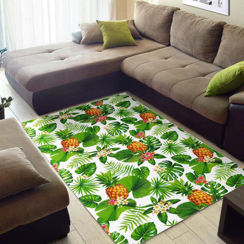 Aloha Hawaiian Pineapple Pattern Print Area Rug GearFrost