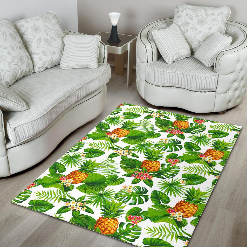 Aloha Hawaiian Pineapple Pattern Print Area Rug GearFrost