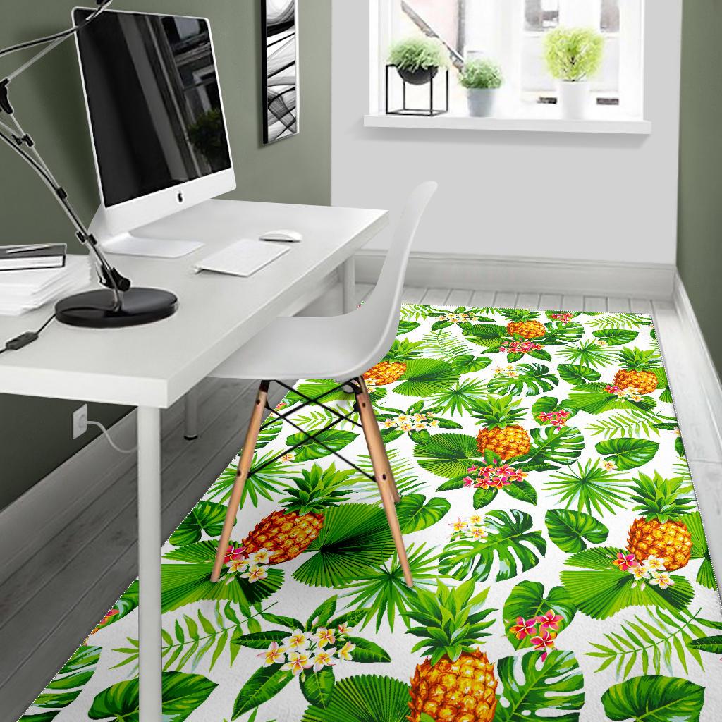 Aloha Hawaiian Pineapple Pattern Print Area Rug GearFrost