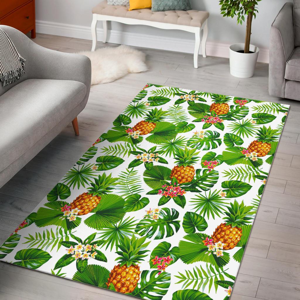 Aloha Hawaiian Pineapple Pattern Print Area Rug GearFrost