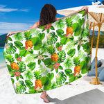 Aloha Hawaiian Pineapple Pattern Print Beach Sarong Wrap