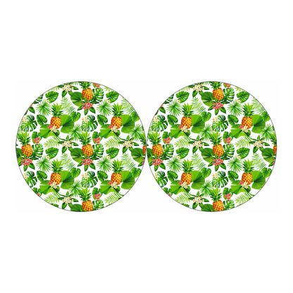 Aloha Hawaiian Pineapple Pattern Print Car Coasters