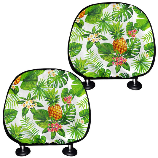 Aloha Hawaiian Pineapple Pattern Print Car Headrest Covers