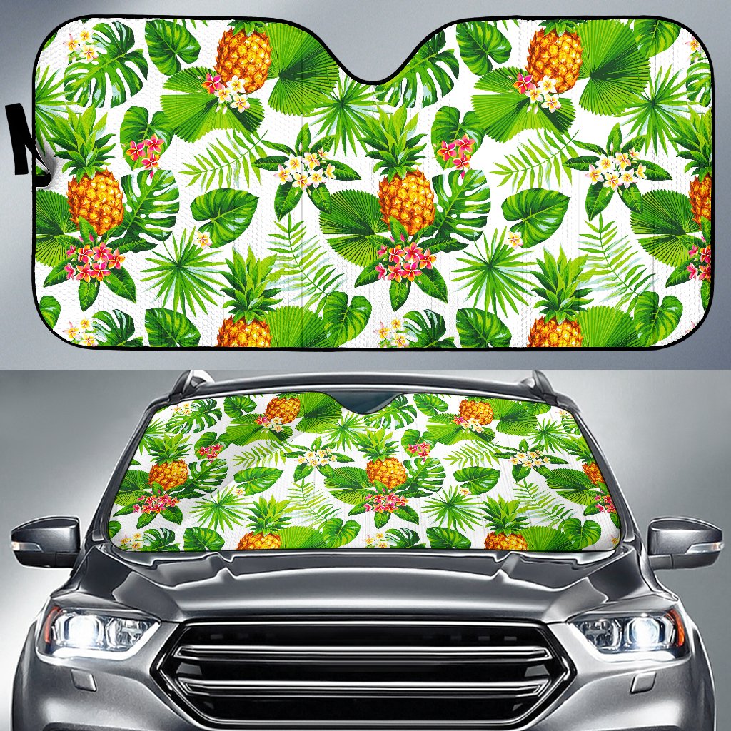 Aloha Hawaiian Pineapple Pattern Print Car Sun Shade GearFrost