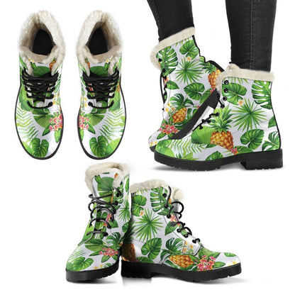 Aloha Hawaiian Pineapple Pattern Print Comfy Boots GearFrost