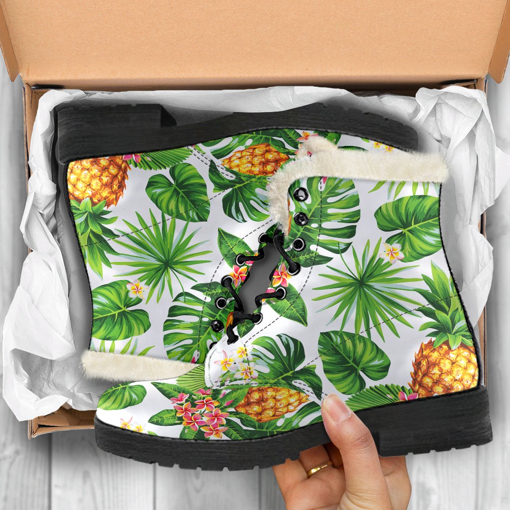Aloha Hawaiian Pineapple Pattern Print Comfy Boots GearFrost