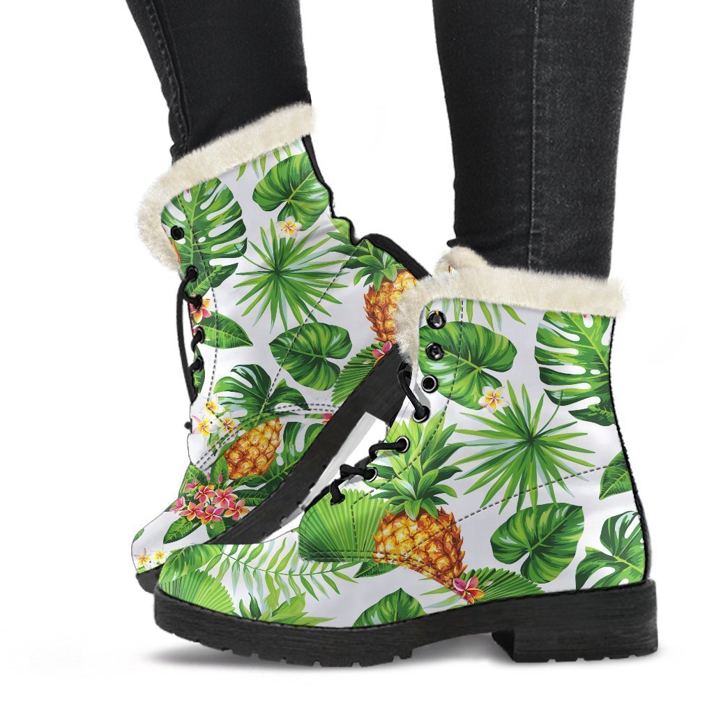 Aloha Hawaiian Pineapple Pattern Print Comfy Boots GearFrost