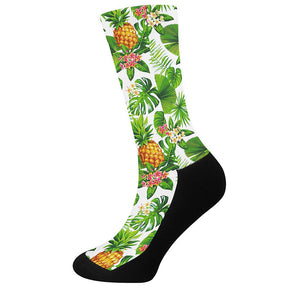 Aloha Hawaiian Pineapple Pattern Print Crew Socks