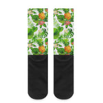 Aloha Hawaiian Pineapple Pattern Print Crew Socks