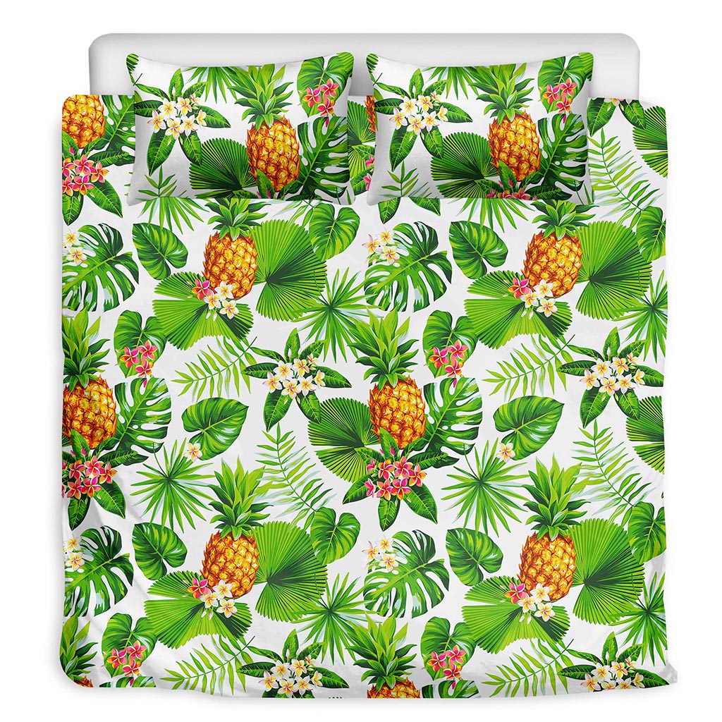 Aloha Hawaiian Pineapple Pattern Print Duvet Cover Bedding Set