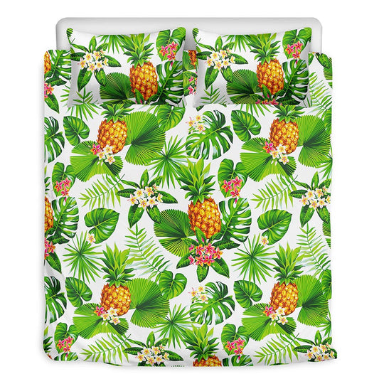 Aloha Hawaiian Pineapple Pattern Print Duvet Cover Bedding Set