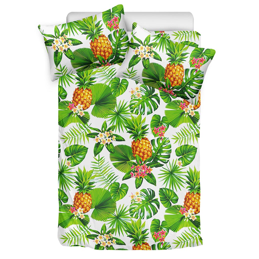 Aloha Hawaiian Pineapple Pattern Print Duvet Cover Bedding Set