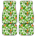 Aloha Hawaiian Pineapple Pattern Print Front and Back Car Floor Mats