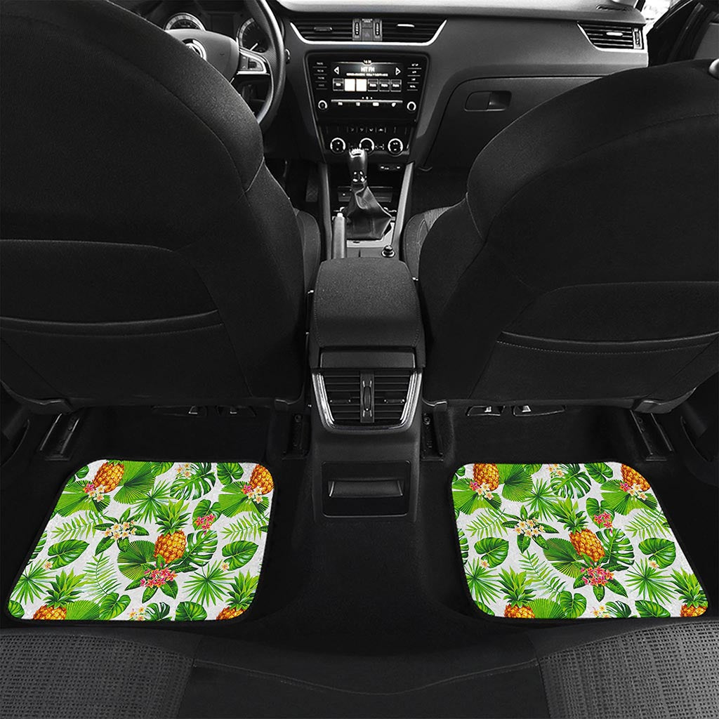 Aloha Hawaiian Pineapple Pattern Print Front and Back Car Floor Mats
