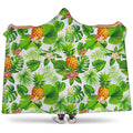 Aloha Hawaiian Pineapple Pattern Print Hooded Blanket