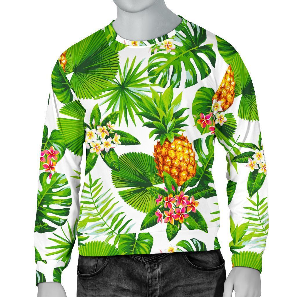 Aloha Hawaiian Pineapple Pattern Print Men's Crewneck Sweatshirt GearFrost