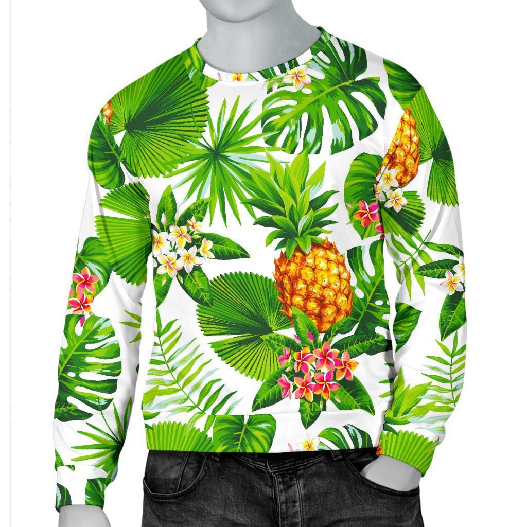 Aloha Hawaiian Pineapple Pattern Print Men's Crewneck Sweatshirt GearFrost