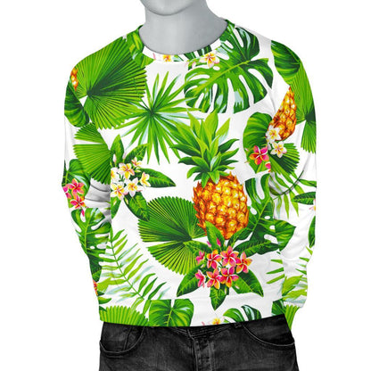 Aloha Hawaiian Pineapple Pattern Print Men's Crewneck Sweatshirt GearFrost