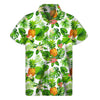 Aloha Hawaiian Pineapple Pattern Print Men's Short Sleeve Shirt
