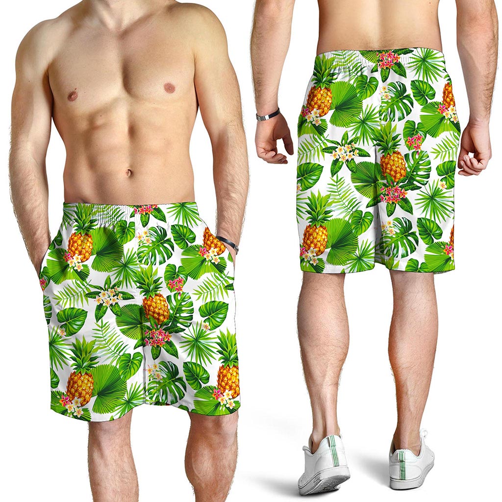 Aloha Hawaiian Pineapple Pattern Print Men's Shorts
