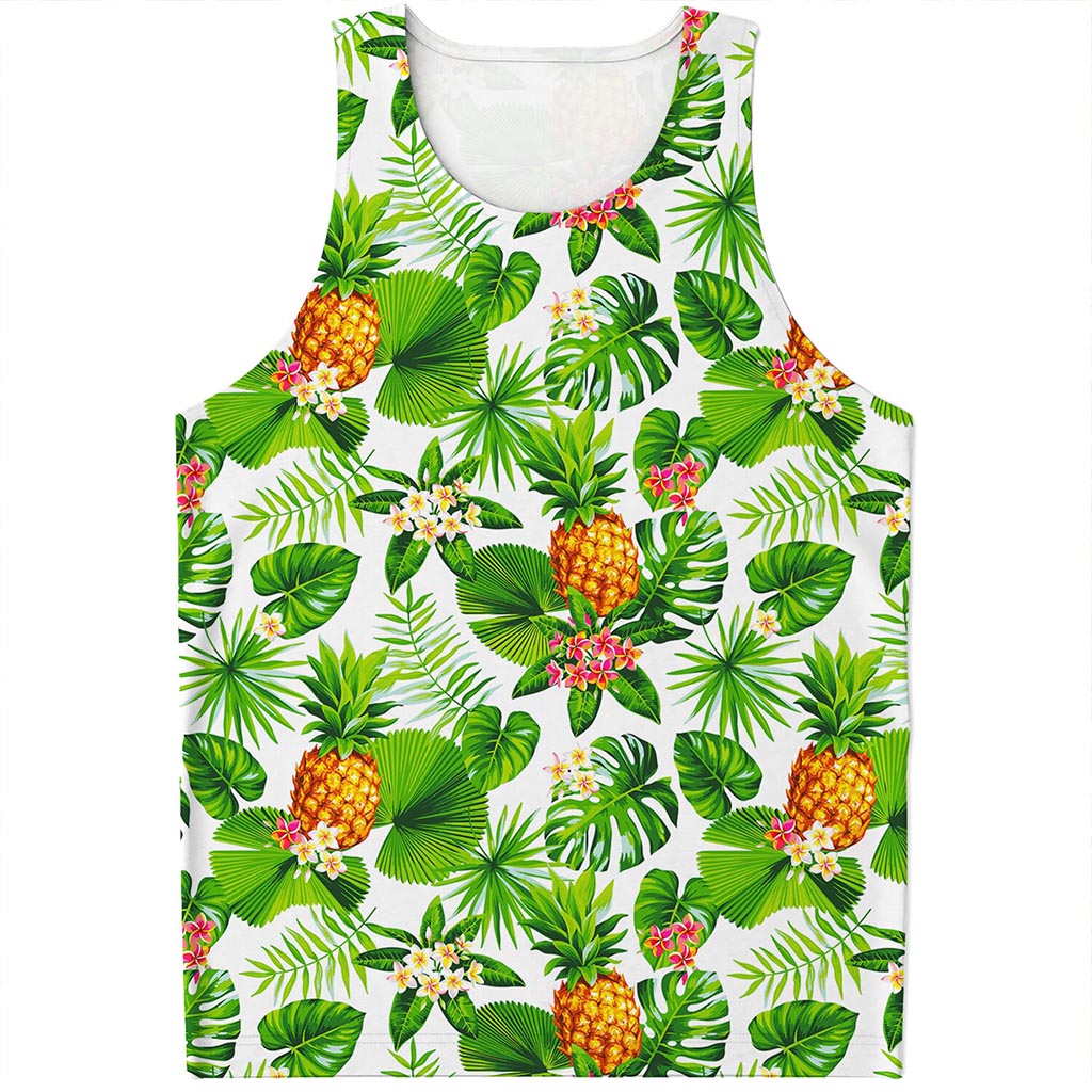 Aloha Hawaiian Pineapple Pattern Print Men's Tank Top