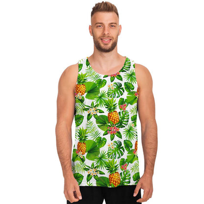 Aloha Hawaiian Pineapple Pattern Print Men's Tank Top
