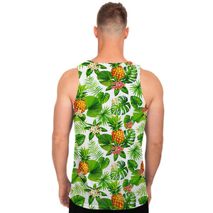 Aloha Hawaiian Pineapple Pattern Print Men's Tank Top