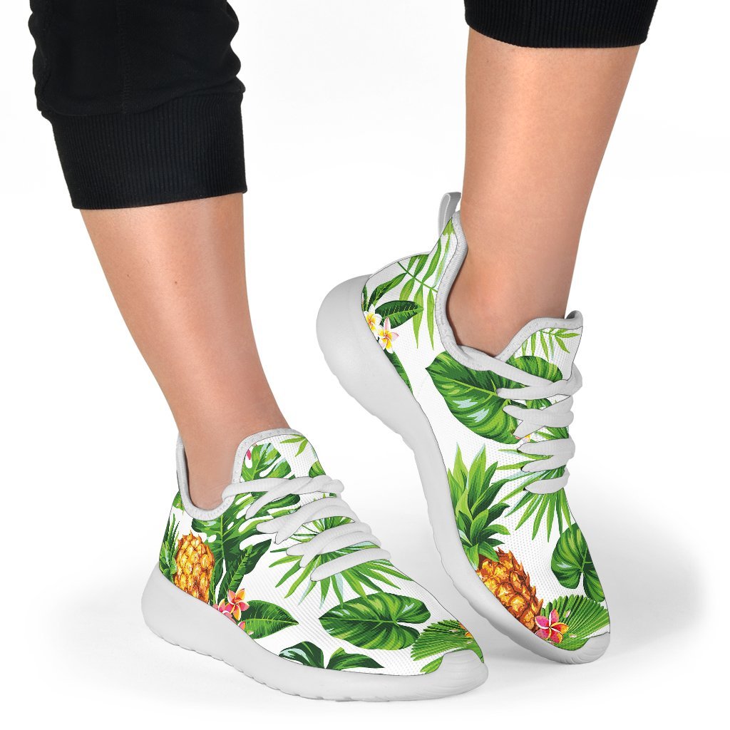 Aloha Hawaiian Pineapple Pattern Print Mesh Knit Shoes GearFrost