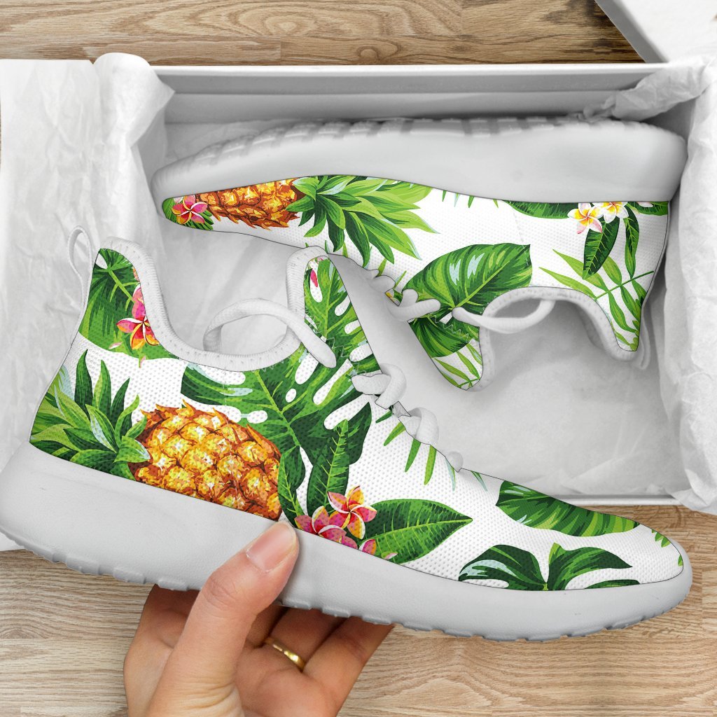 Aloha Hawaiian Pineapple Pattern Print Mesh Knit Shoes GearFrost