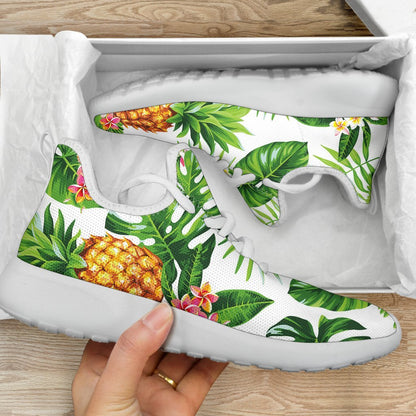 Aloha Hawaiian Pineapple Pattern Print Mesh Knit Shoes GearFrost