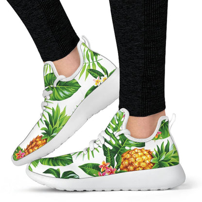 Aloha Hawaiian Pineapple Pattern Print Mesh Knit Shoes GearFrost