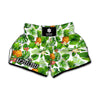 Aloha Hawaiian Pineapple Pattern Print Muay Thai Boxing Shorts