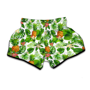 Aloha Hawaiian Pineapple Pattern Print Muay Thai Boxing Shorts