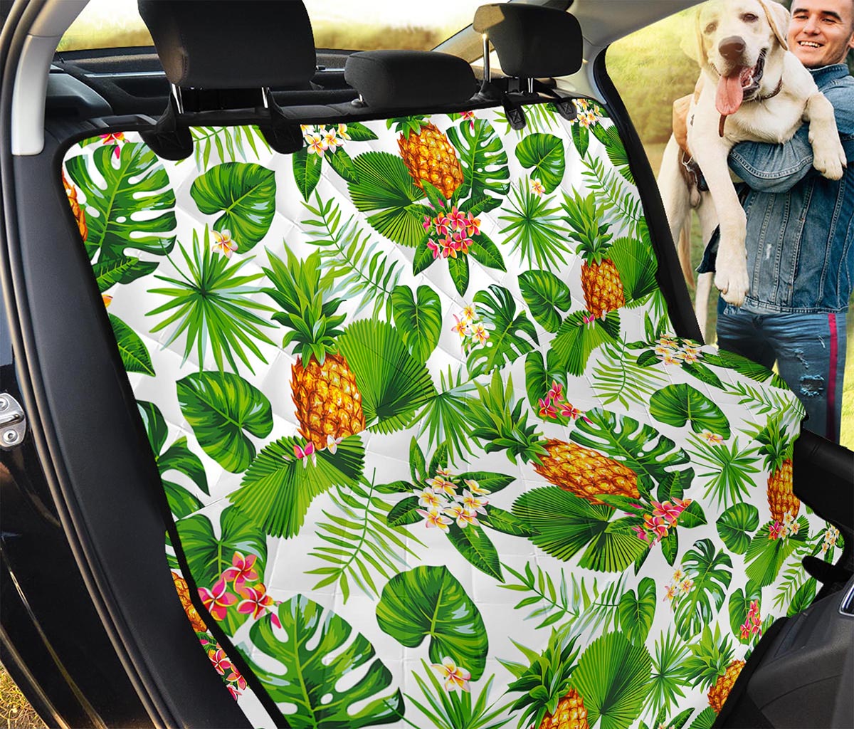 Aloha Hawaiian Pineapple Pattern Print Pet Car Back Seat Cover