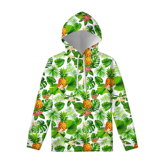 Aloha Hawaiian Pineapple Pattern Print Pullover Hoodie