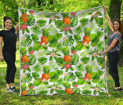 Aloha Hawaiian Pineapple Pattern Print Quilt