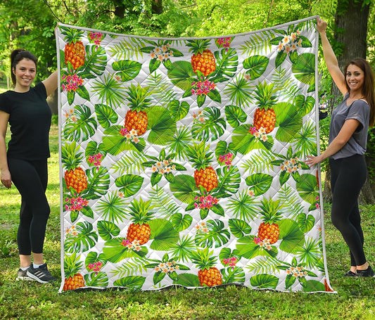 Aloha Hawaiian Pineapple Pattern Print Quilt