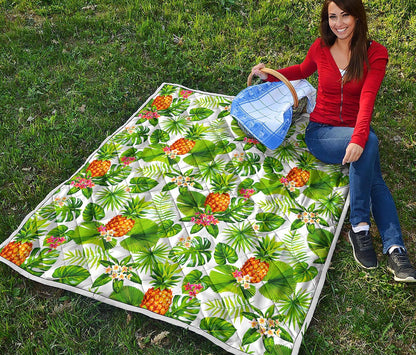 Aloha Hawaiian Pineapple Pattern Print Quilt