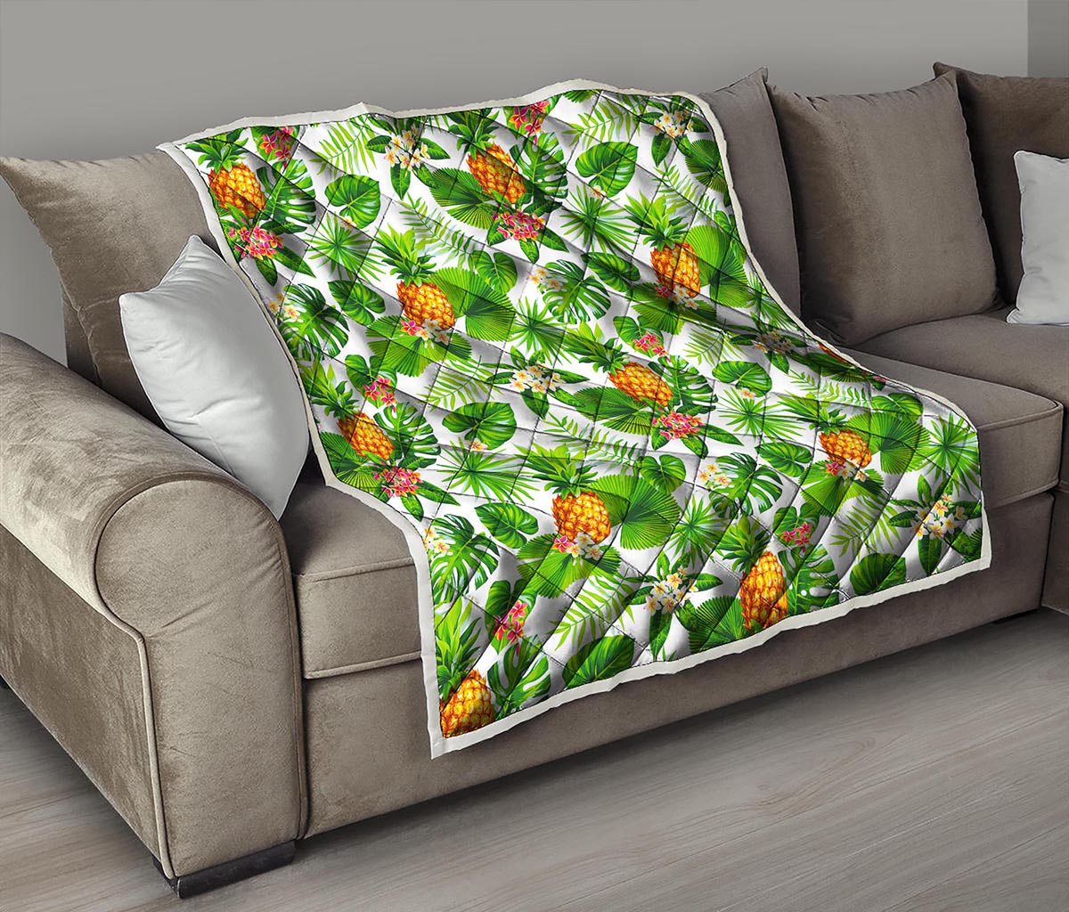 Aloha Hawaiian Pineapple Pattern Print Quilt
