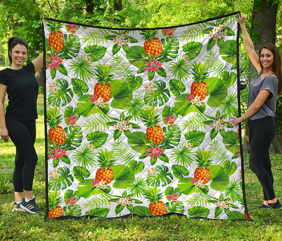 Aloha Hawaiian Pineapple Pattern Print Quilt