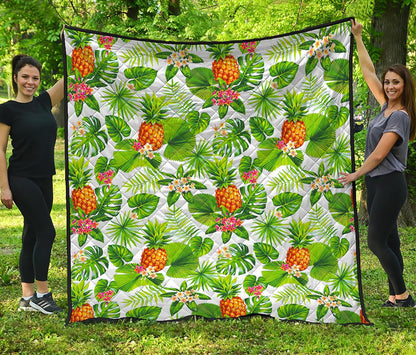Aloha Hawaiian Pineapple Pattern Print Quilt