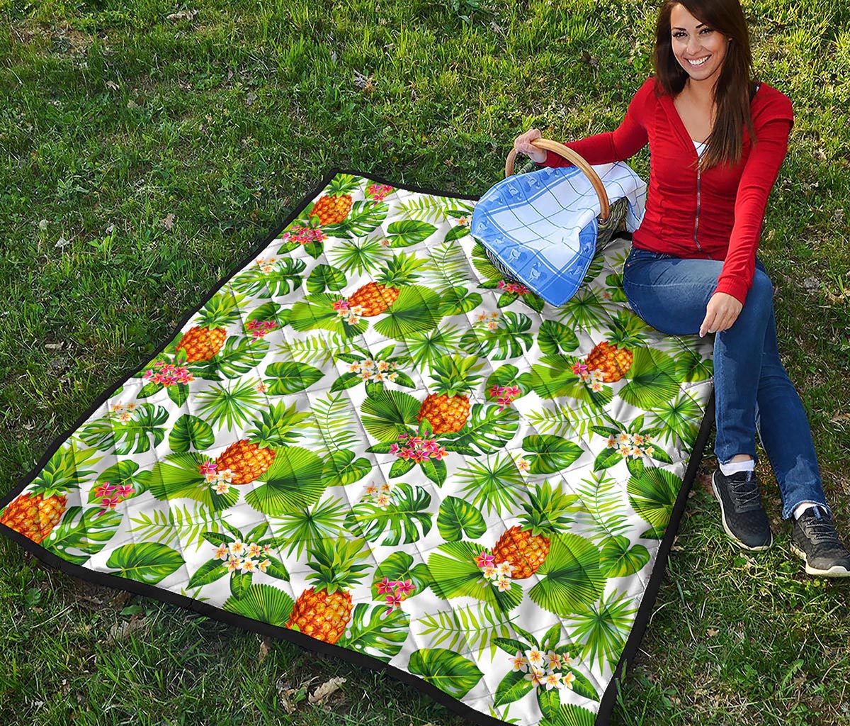 Aloha Hawaiian Pineapple Pattern Print Quilt