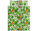 Aloha Hawaiian Pineapple Pattern Print Quilt Bed Set