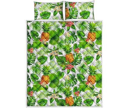 Aloha Hawaiian Pineapple Pattern Print Quilt Bed Set