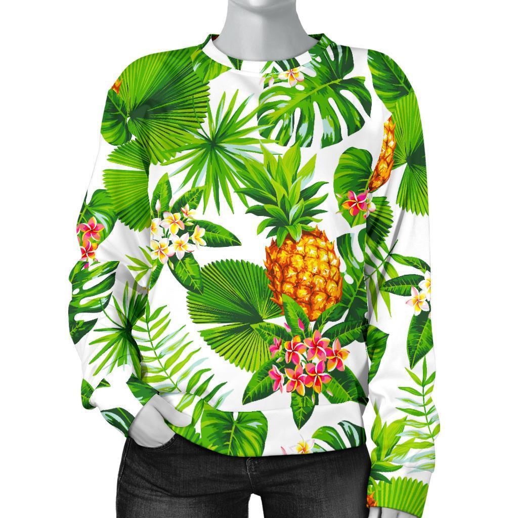 Aloha Hawaiian Pineapple Pattern Print Women's Crewneck Sweatshirt GearFrost