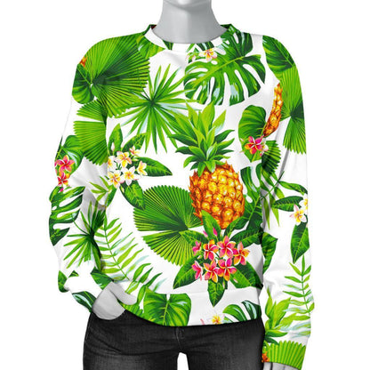 Aloha Hawaiian Pineapple Pattern Print Women's Crewneck Sweatshirt GearFrost